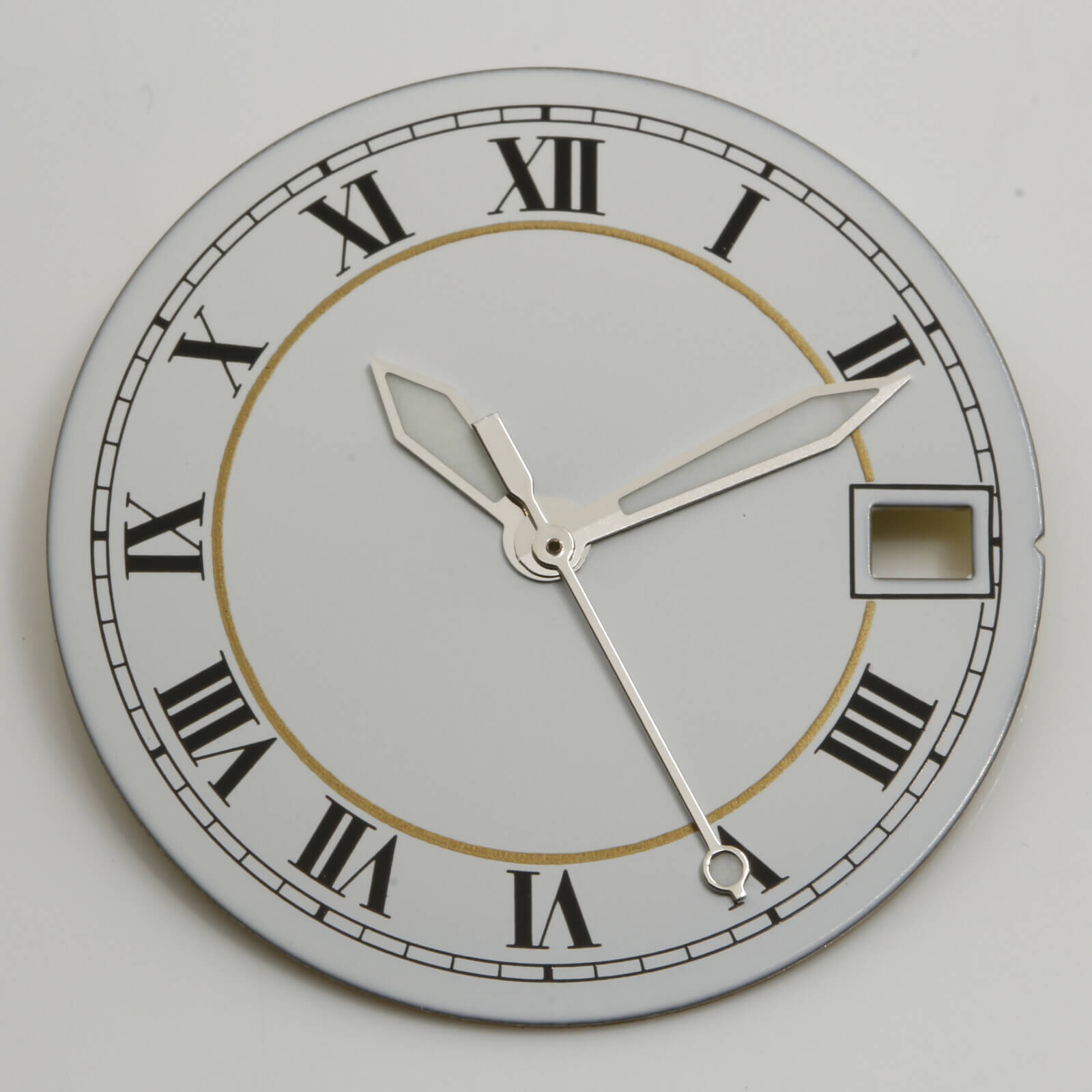 Zifferblatt und Zeiger für Eta 2892-2 / 2892A2 ; 27.1mm ; white Cadran Esfera ETA 805.114