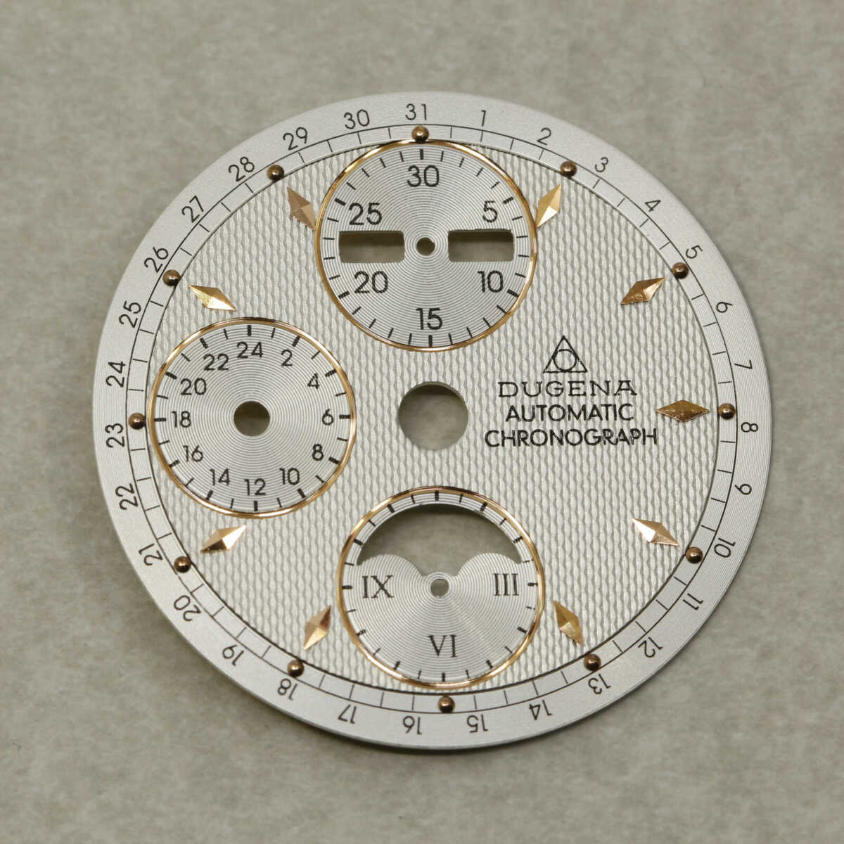 Esfera ETA Valjoux 7751 fases lunares Ø 30,8 mm Dugena – vista 7