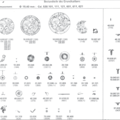 AS 530.101 WATCH SPARE PARTS AS 530.201 AS 530.301 AS 530.601 AS 530.701 530.801