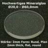 WATCH GLASS 2.0mm REPLACEMENT GLASS FLAT MINERAL GLASS 2,0mm Ø20-60mm Watch Crystal