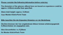 Alternative view of Uhrenglas, Ersatzglas, hochgewölbtes Uhrenglas, für Taschenuhren HIGH DOMED ACRYLIC WATCH GLASS H: 5,25mm