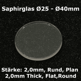 Sapphire watch crystal 2,0mm