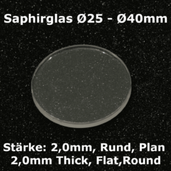 Sapphire watch crystal 2.0mm