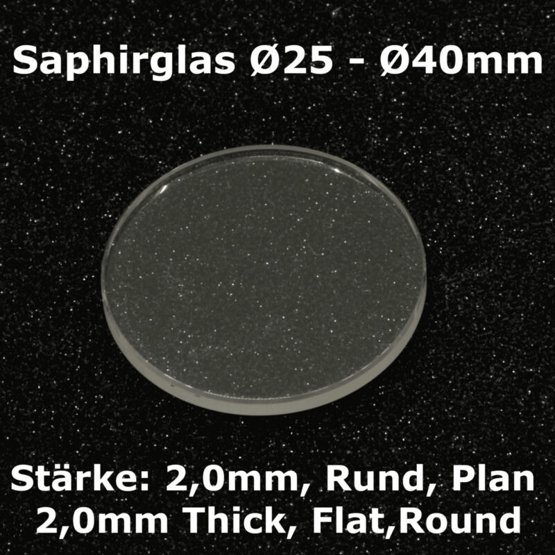 Sapphire watch crystal 2,0mm