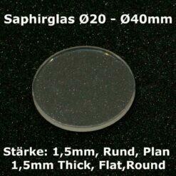 Sapphire Watch Crystal, 1,5mm