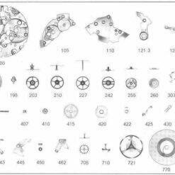 ETA 2750 PART 443, PART 710, PART 227, PART 705, PART 415 mit Schraube #BL2750