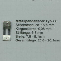 Alternative view of Pendelfeder #77 für Standuhr, Großuhr, Wanduhr, Regulator Ersatzpendelfeder