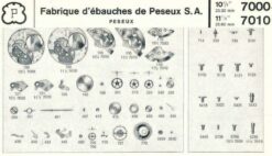 PESEUX WATCH PARTS 7001, 7000, 7060, 7040, 7020, 140, 170, 180, 320, 330, 340