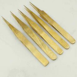 Uhrmacher Pinzetten Set 5 teilig Pinzettensatz Messing Laborpinzetten Tweezers