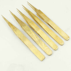 Watchmaker's Tweezers Set, 5 Pieces, Brass – view 2