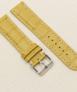 Uhrenarmband Leder Armband 22mm echt Leder Uhrband #Gelb Kroko Prägung