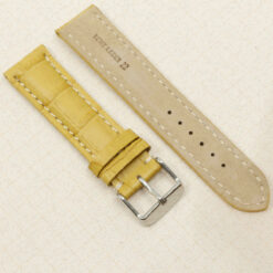 Uhrenarmband Leder Armband 22mm echt Leder Uhrband #Gelb Kroko Prägung