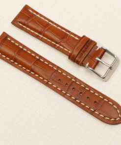 Uhrenarmband Leder Armband 20mm echt Leder Uhrband #Rotbraun Kroko Prägung