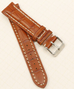 Uhrenarmband Leder Armband 20mm echt Leder Uhrband #Rotbraun Kroko Prägung