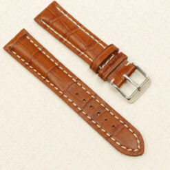 Uhrenarmband Leder Armband 20mm echt Leder Uhrband #Rotbraun Kroko Prägung