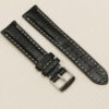 Uhrenarmband Leder Armband 20mm echt Leder Uhrband #Schwarz Kroko Prägung