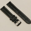 Uhrenarmband Leder Armband 20mm echt Leder Uhrband #Schwarz Kroko Prägung