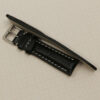 Uhrenarmband Leder Armband 20mm echt Leder Uhrband #Schwarz Kroko Prägung