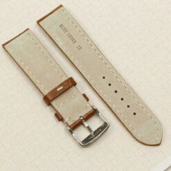 Leather Watch Strap 22 mm, Light Brown, Croc Embossed – view 5