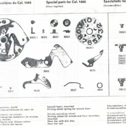 Alternative view of HEUER Cal. 1666 Second Heart, Mounted – Part No. 8002/1 – NOS, Heuer Monte Carlo
