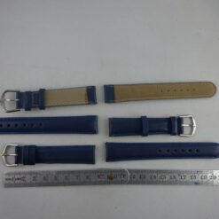 Uhrenarmband Leder Armband 18mm Uhrband #Blau 3, 5  oder 10 Stück