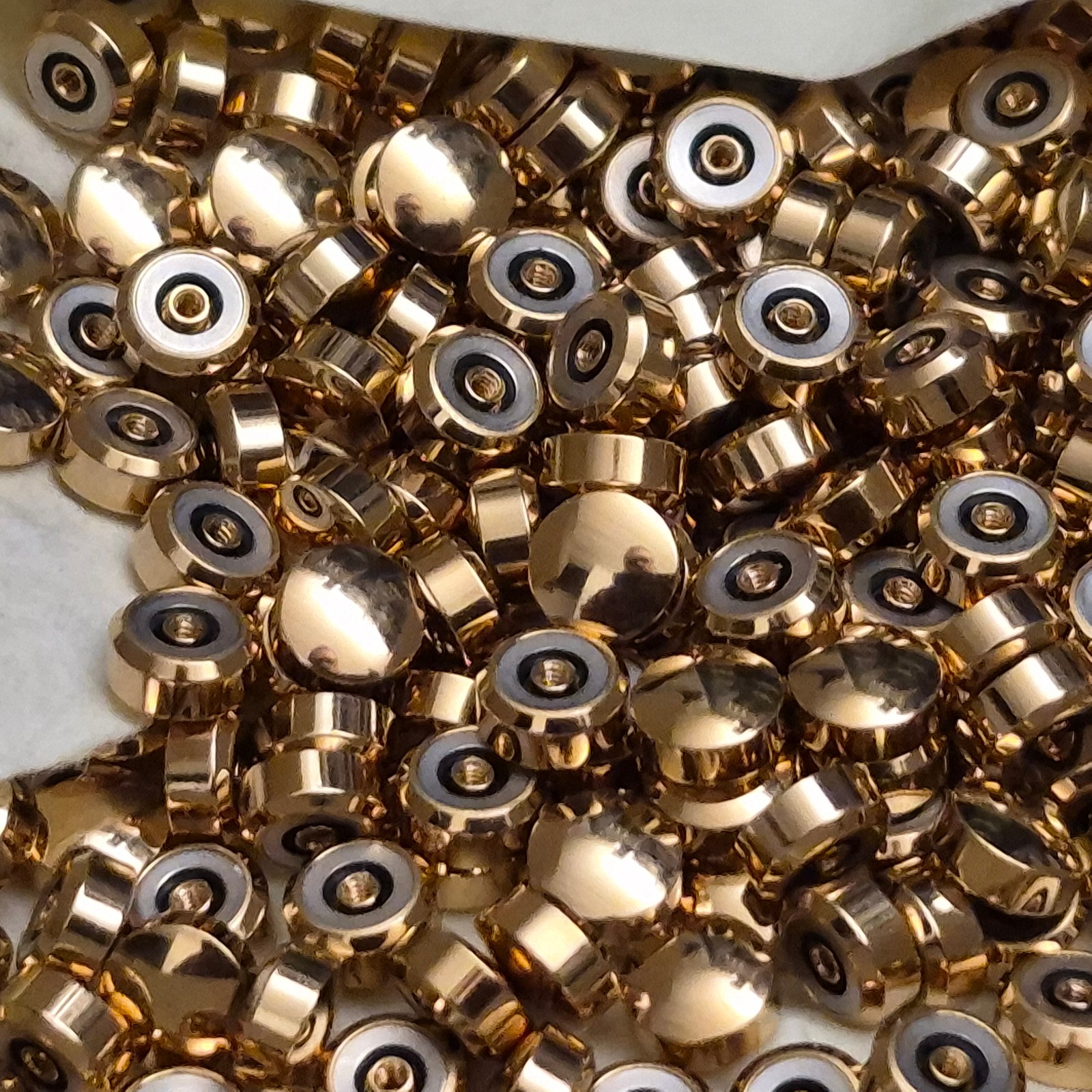 Uhrenkrone Aufzugskrone wasserdicht O-Ring NOS vergoldet versilbert watch crown – Bild 5