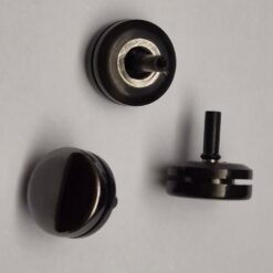 Uhrenkrone Aufzugskrone wasserdicht O-Ring NOS schwarz, versilbert watch crown – Bild 3