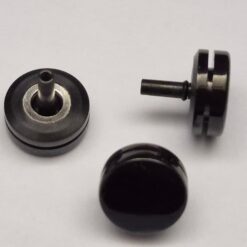 Uhrenkrone Aufzugskrone wasserdicht O-Ring NOS schwarz, versilbert watch crown – Bild 6