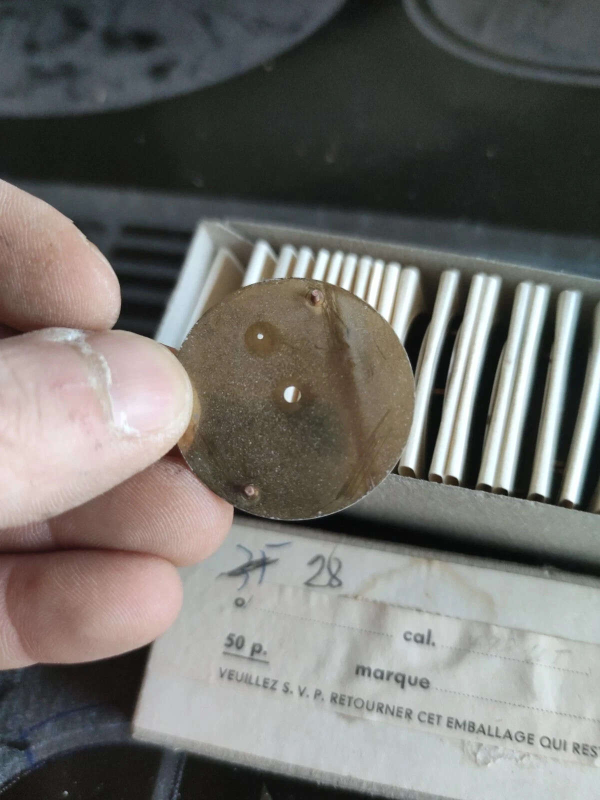 Esfera Unitas 498 para reloj de bolsillo Ø 37 mm, Betina – vista 4