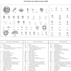 Alternative view of ETA 2550  PART 415, PART 401, PART 195, PART 435, Watch Spare Parts NOS  #BL2550