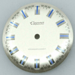Dial for DUROWE 7410 Movement Ø 27,75mm Cadran Esfera NOS 70's Silver