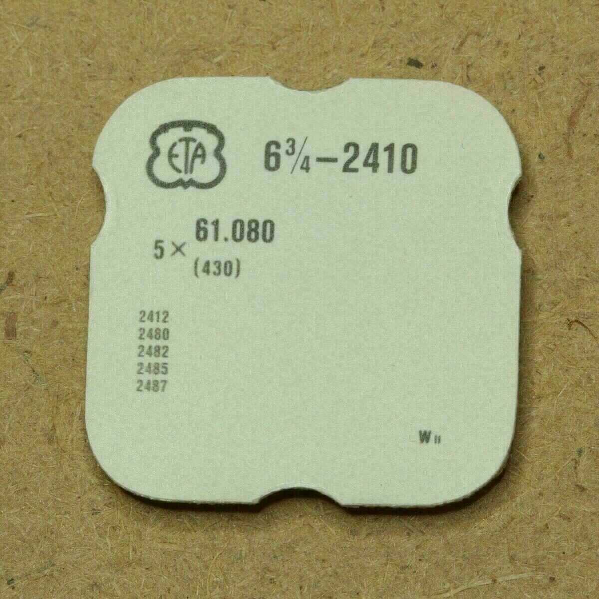 ETA 2410, PART 430, 2412, 2480, 2482, 2485, 2487 Klinkenfeder, click spring NOS