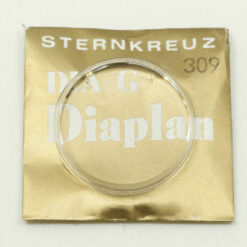 Uhrenglas Sternkreuz DIA G, DIAPLAN mit vergoldetem Ring Armbanduhr Watch Glass