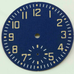 Aviator Watch Dial for ETA Unitas 6498 Blue Enamel 38.5mm SuperLuminova Cadran