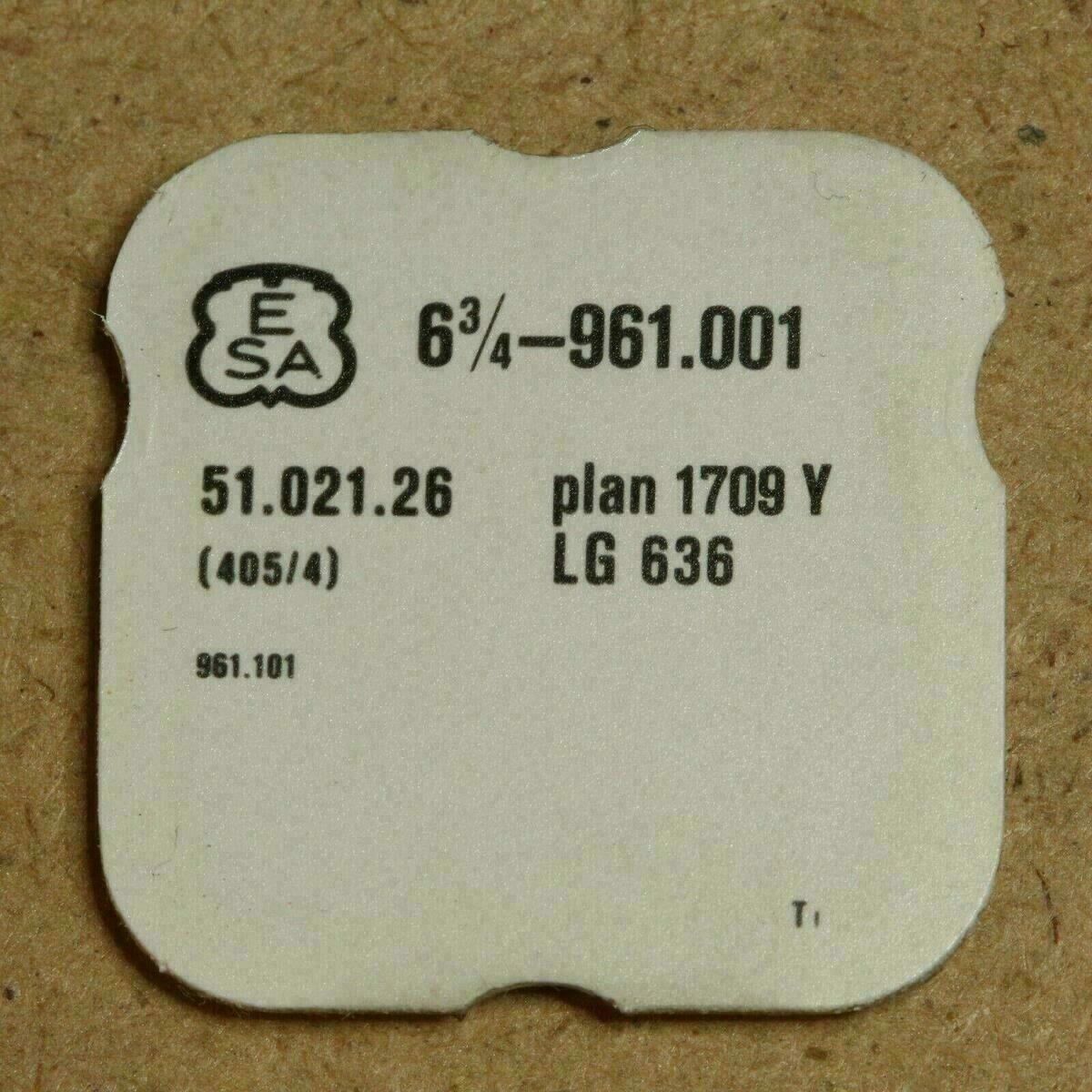 ESA / ETA 961.001, PART 445 /4, plan 1708 Y, LG 636, Ref. 51.021.26, ETA 961.101