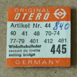OTERO 40 PART 445 Setting Lever Spring, Winkelhebelfed 41 48 70-74 77-79 401 412