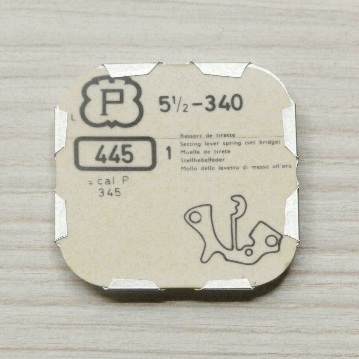 PESEUX 340 Part 445 STELLHEBELFEDER, Setting lever spring PESEUX 345