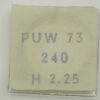 PUW 73 PART 240 Laternen Minutenrohr canon pinion & clam notch PUW 70 74 1075