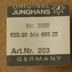 JUNGHANS 669.00 - 669.22, PART 203 Zwischenrad, intermediate wheel and pinion