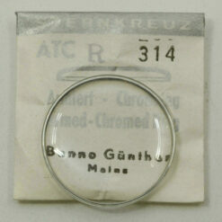 Uhrenglas Sternkreuz ATCR gewölbt armiert m Chromring Uhrglas Watch glass