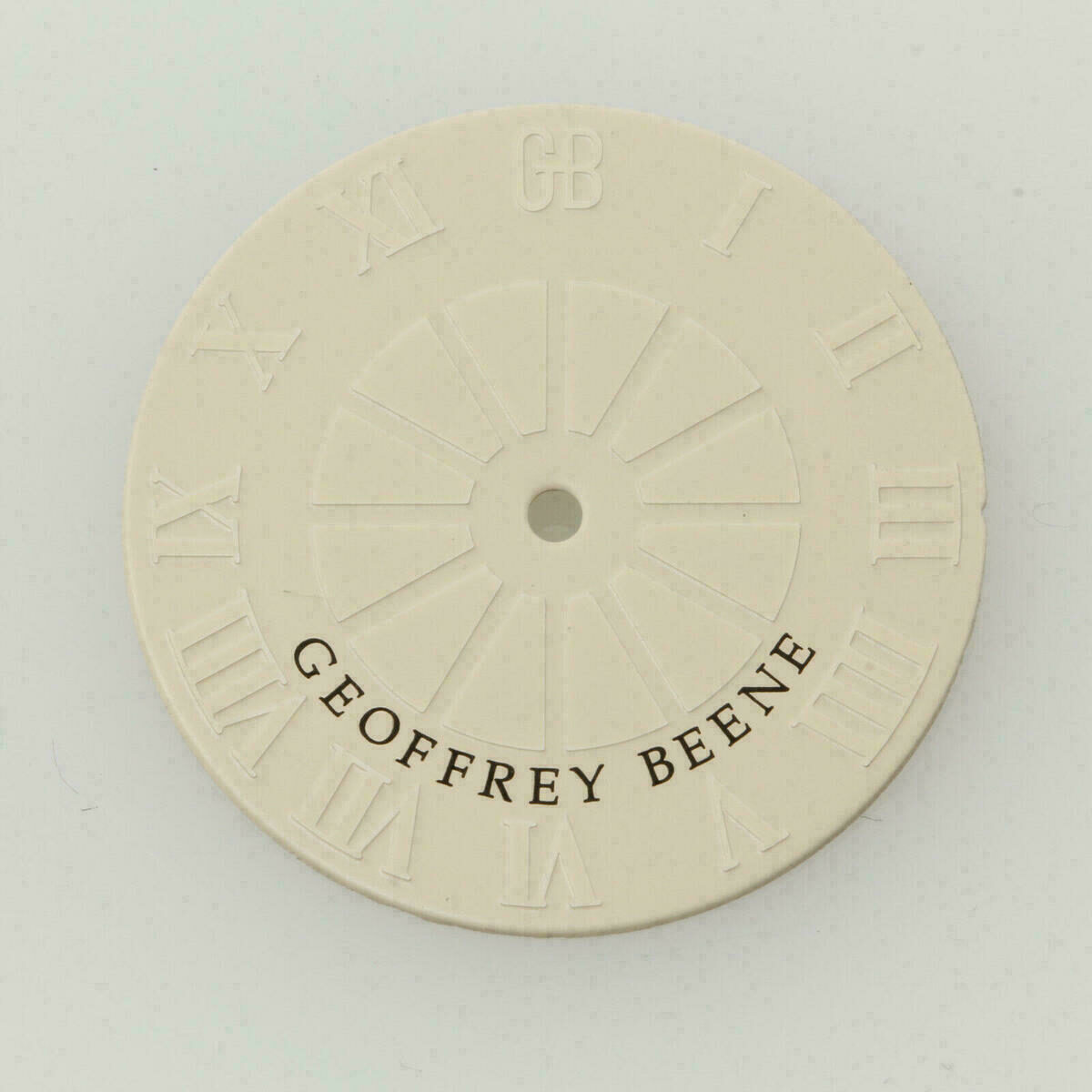 10x Zifferblätter, Watch Dials D: 25 mm Geoffrey Beene champagne NOS #110