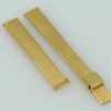 2x Brushed gold tone Watch Band Bracelet * NOS * 12mm