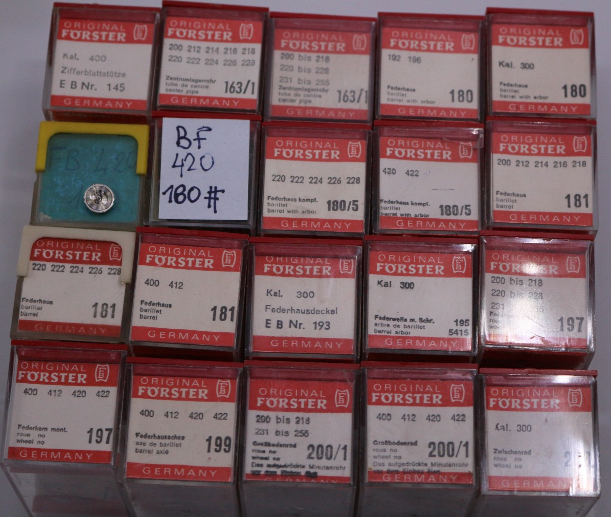 Förster BF Ersatzteile Watch Spare Parts Movement 200 300 400 Stems Springs NEW – Bild 3