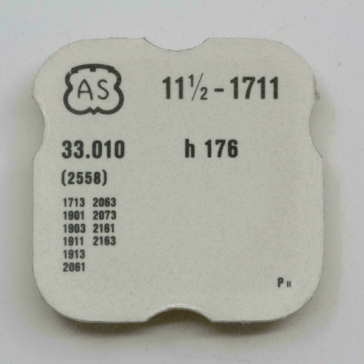 AS 1711 PART 2558, Stundenrad, hour wheel, AS 1713 AS 2063, AS 2073 AS 2161 2163