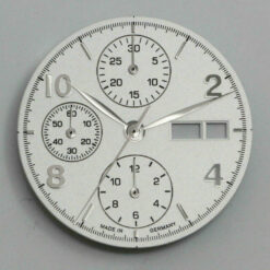Dial and Hands Set f ETA Valjoux 7750 Chronograph White / Silver 30.8 mm Cadran