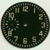 Flieger Zifferblatt für ETA Unitas 6497, Black Enamel, Dial Cadran Superluminova