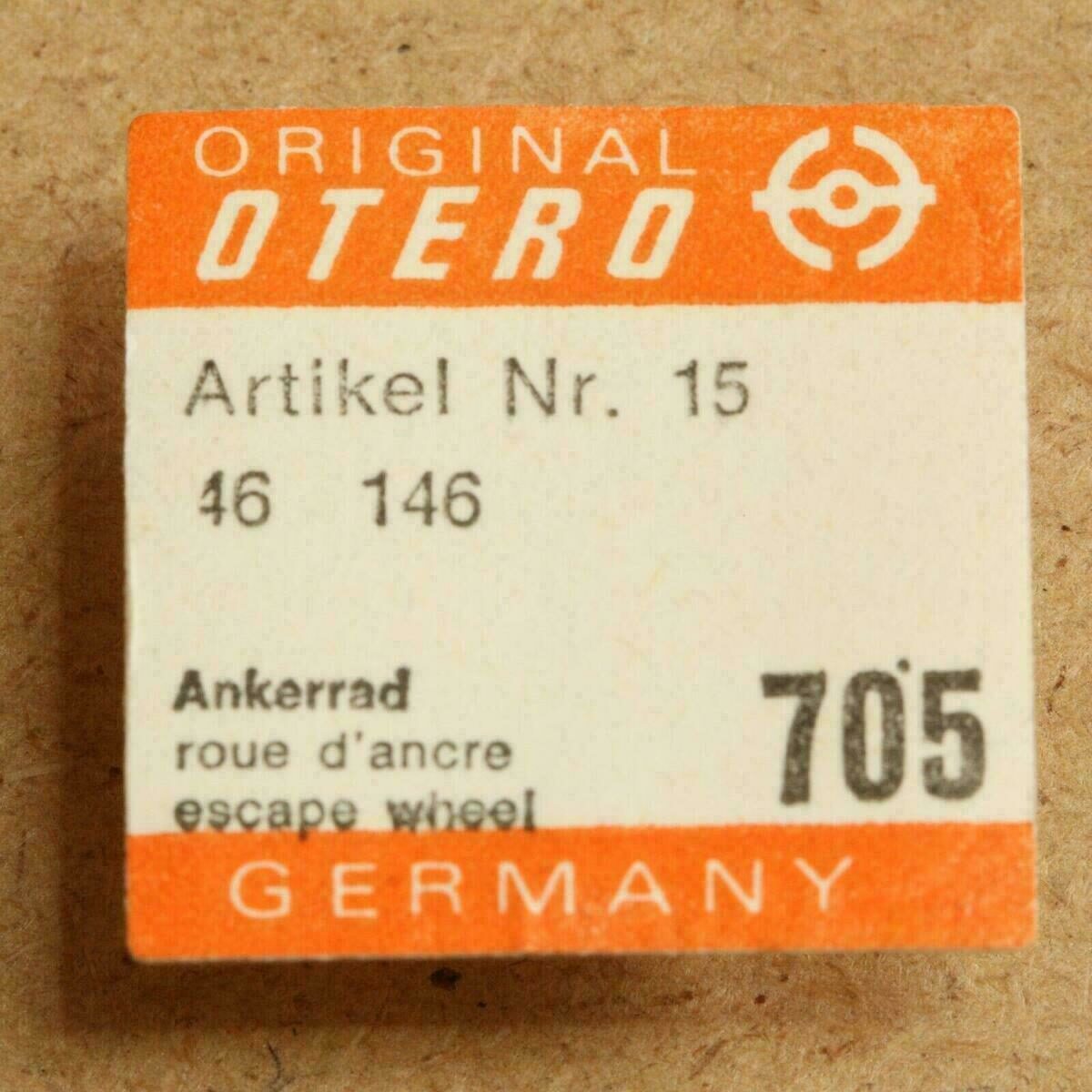 OTERO 46 PART 705, Ankerrad, escape wheel OTERO 146, OTTO / EPPLE - NOS -