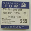 PUW 360 Part 255 Stundenrad, Hour Wheel PUW 260, 261, 1260, 1261, 361, 1360 1361