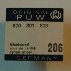 PUW 800 Part 206, CENTRE WHEEL and PINION, Minutenrad PUW 801, PUW 803