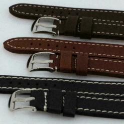 UHRENARMBAND Echt Leder Armband 20mm Dunkelbraun, Choco-Braun 115/75 Uhrband